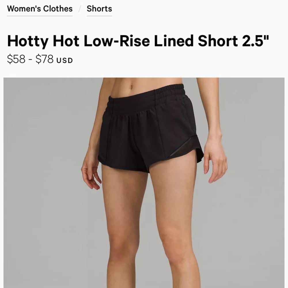 Hotty hot low rise running short